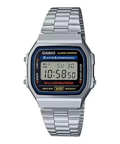 Casio A168WA-1WDF – Reloj Digital Retro de Acero