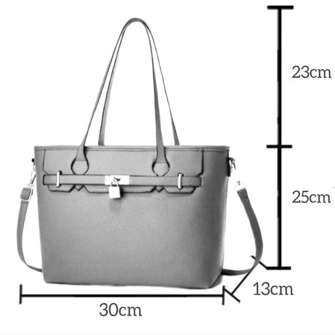 Cartera Ejecutiva con Detalle Metálico y Candado Decorativo