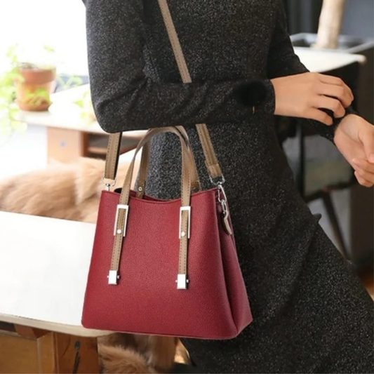 Cartera Casual de Eco Cuero con Diseño Estructurado
