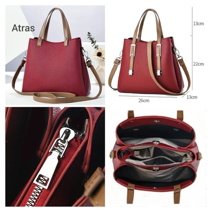 Cartera Casual de Eco Cuero con Diseño Estructurado
