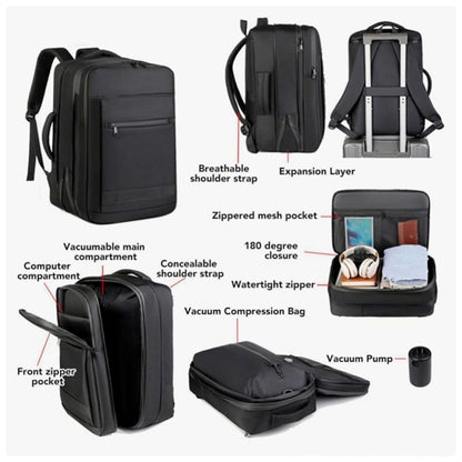 Mochila Expandible con Compresión al Vacío para Viaje