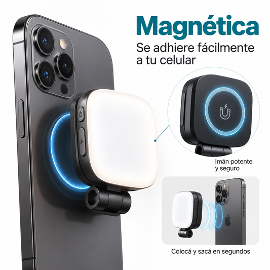 Mini Luz LED Magnética para Celular