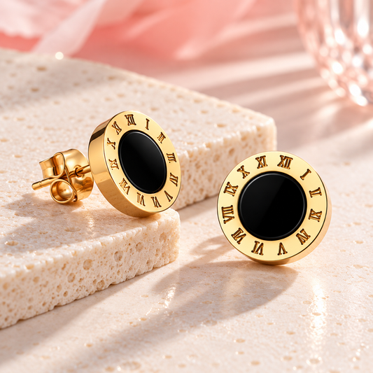Aros Mini Roman Black – Acero Inoxidable