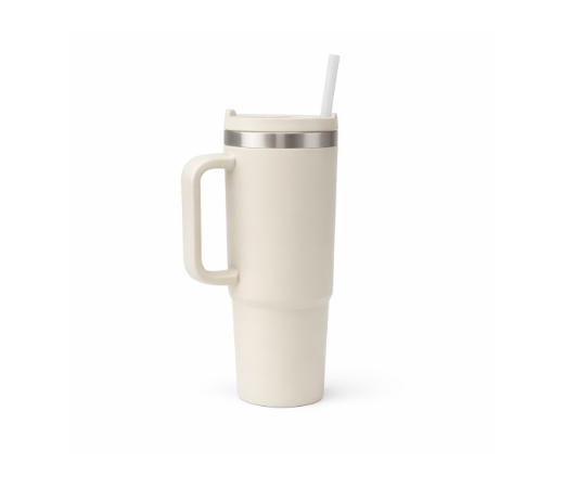 Vaso Térmico con Asa y Pajita – 900 ml.