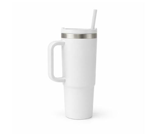 Vaso Térmico con Asa y Pajita – 900 ml.