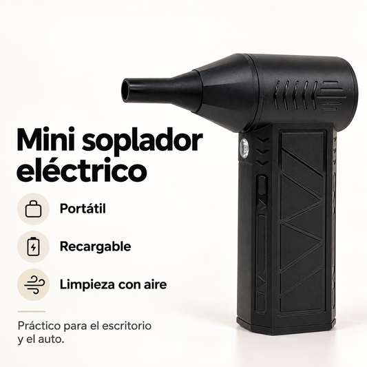 Mini soplador eléctrico recargable – Limpieza y asado