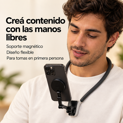 Soporte magnético para cuello – Grabación manos libres