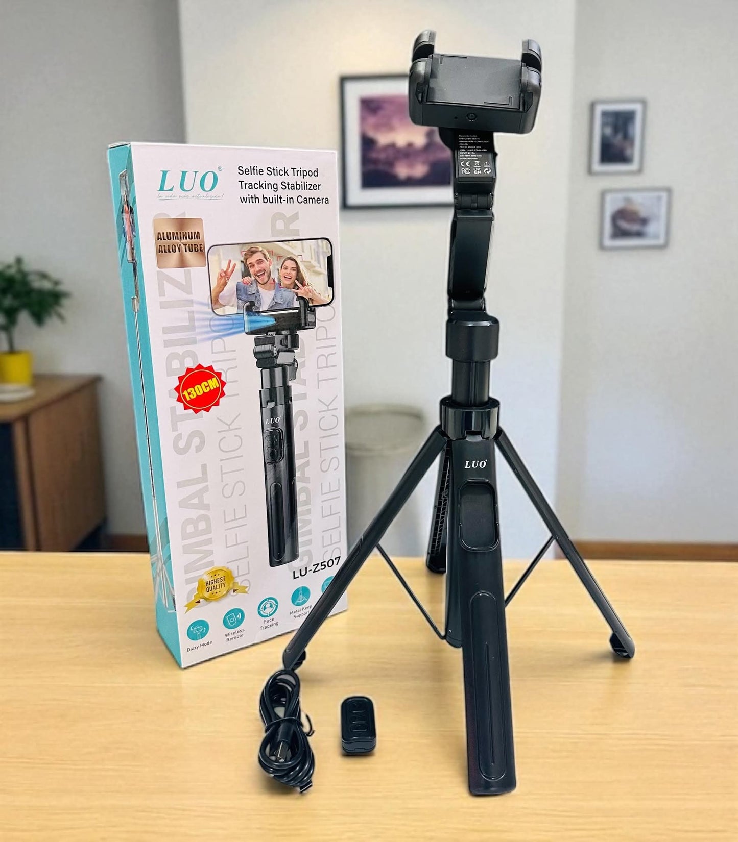 Trípode Inteligente LUO Z507 con Seguimiento Facial – 1,30 m