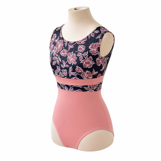 Malla de Danza Liza Ruggio – Estampado Floral | Rosa