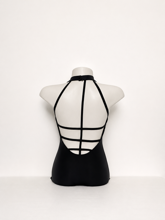 Malla de Danza Highline Ruggio – Espalda Abierta Negro
