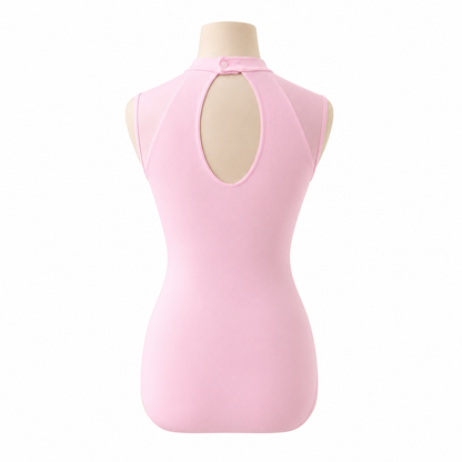 Malla de Danza Brisa Ruggio – Cuello Alto con Tul | Rosa