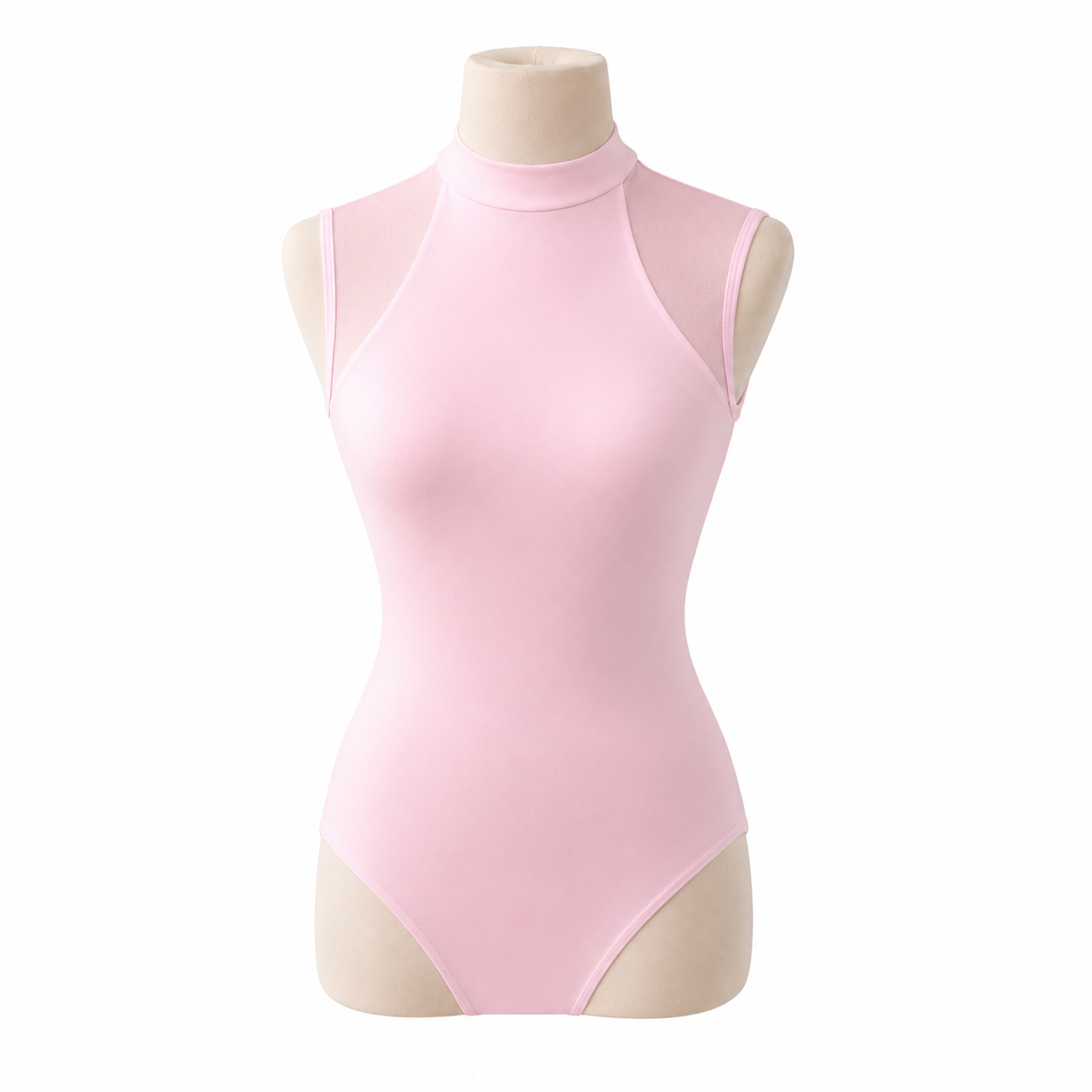 Malla de Danza Brisa Ruggio – Cuello Alto con Tul | Rosa